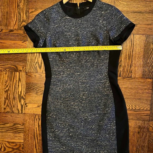 Madewell Blue Tweed Dress Size 2 with Slight Metallic Thread - Picture 5 of 5